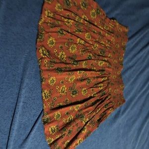 High waisted sunflower skirt